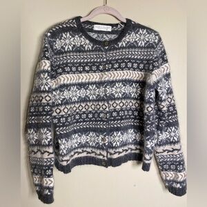 Valerie Stevens Lambswool/Angora Blend Cardigan M